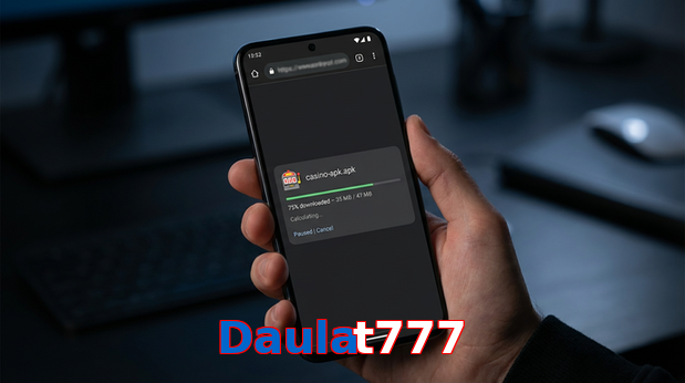 Main screen of Daulat777 apk page for PK players