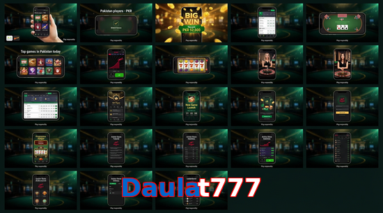 Main screen of Daulat777 bet page for PK players