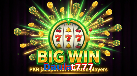 Big win animation on Daulat777 slot game
