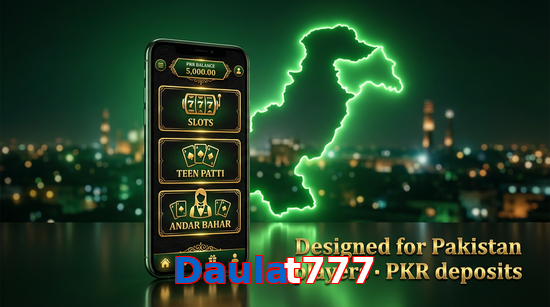 Main screen of Daulat777 pk page for PK players